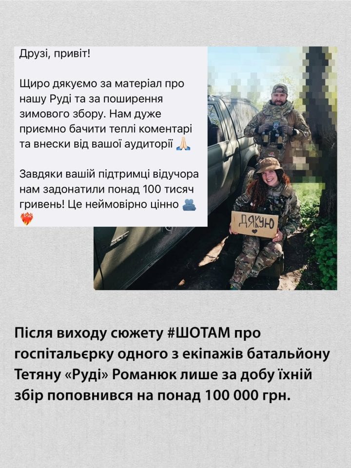 Понад 640 000 грн вдалося зібрати у 2025 році завдяки матеріалам #ШОТАМ та небайдужим людям