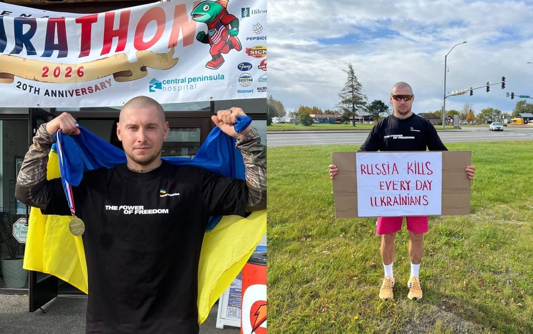 Українець виграв марафон на Алясці задля привернення уваги до війни в Україні