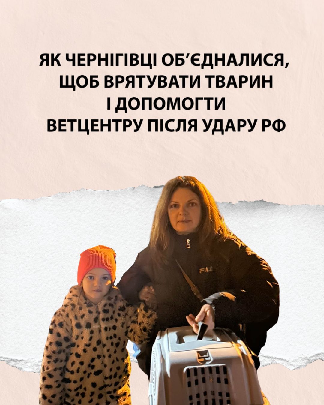 До ночі стояли в черзі, щоб прихистити тварин: як чернігівці об’єдналися, щоб допомогти ветцентру після удару рф