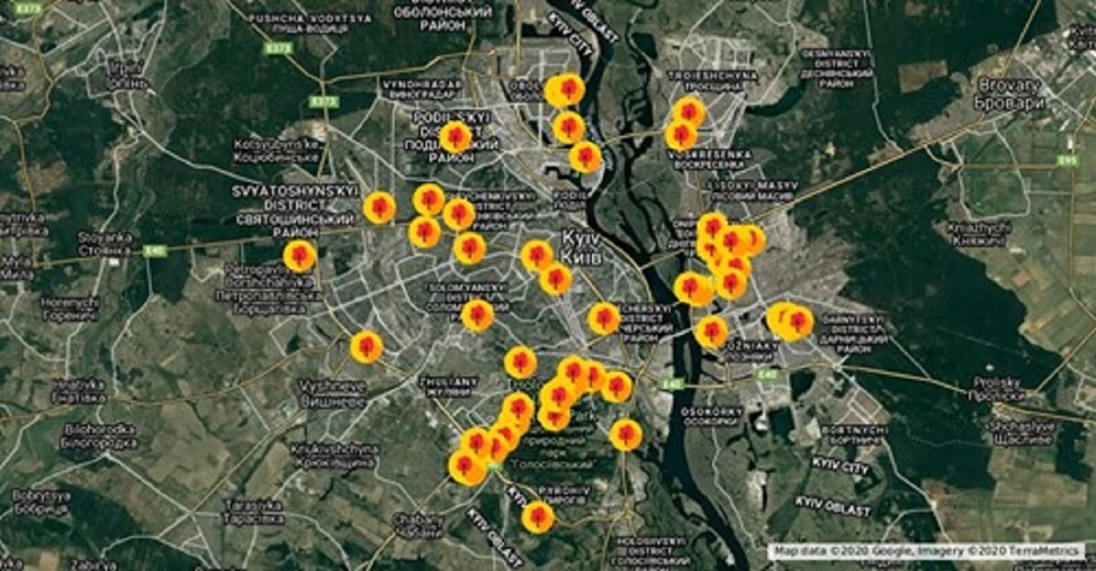 У Києві створили інтерактивну карту зон, де кожен може висадити дерево