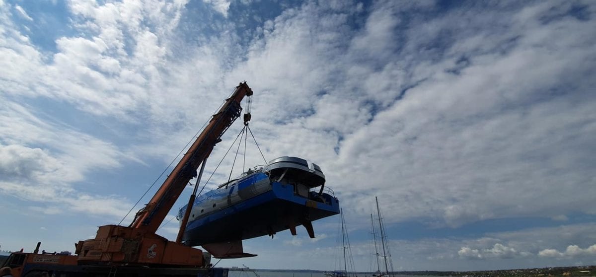 У Миколаєві на верфі «Флагман» спустили на воду нову вітрильно-моторну яхту (ФОТО)