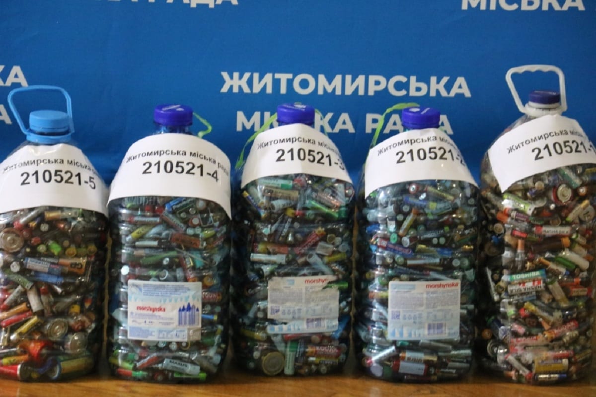 Житомир відправить на переробку 100 кг відпрацьованих батарейок
