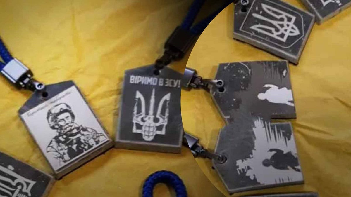 На Запоріжжі волонтер виготовив сувеніри із уламків збитої ракети С-300