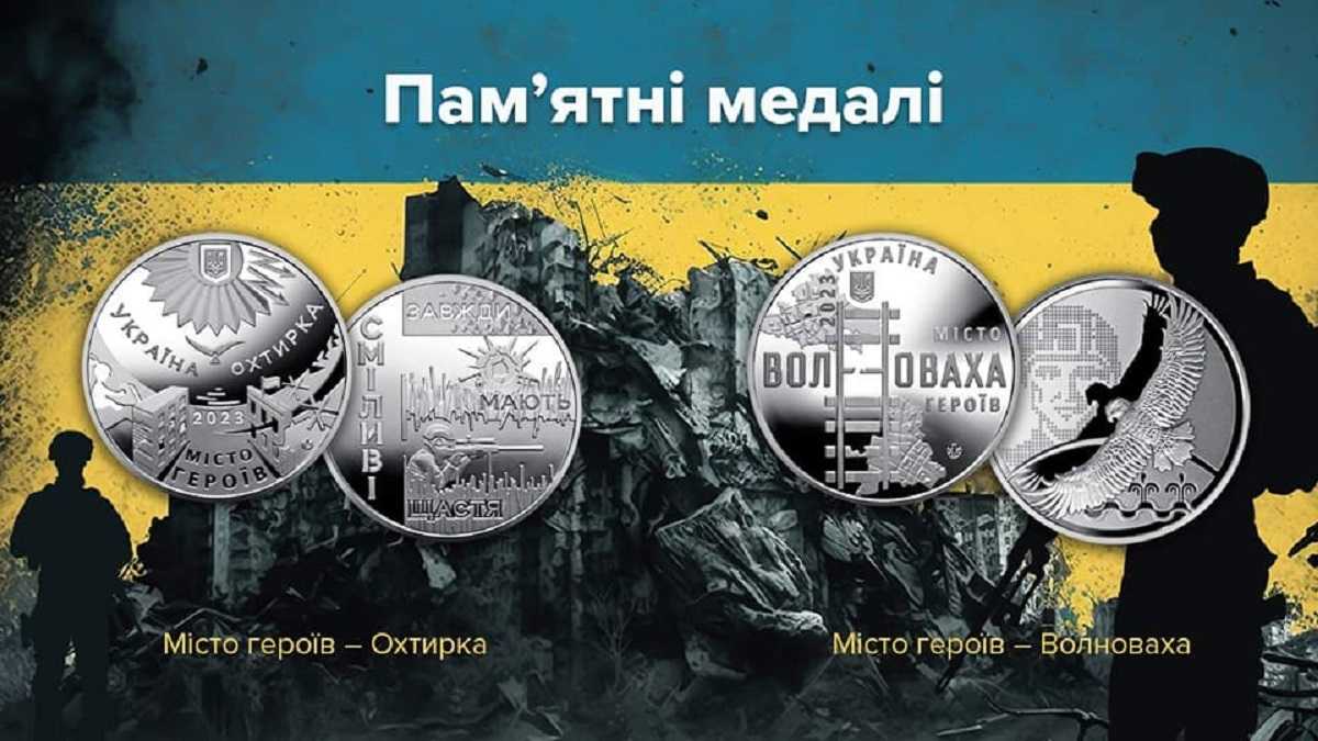 Міста-герої: Нацбанк випустив пам’ятні медалі «Охтирка» і «Волноваха»
