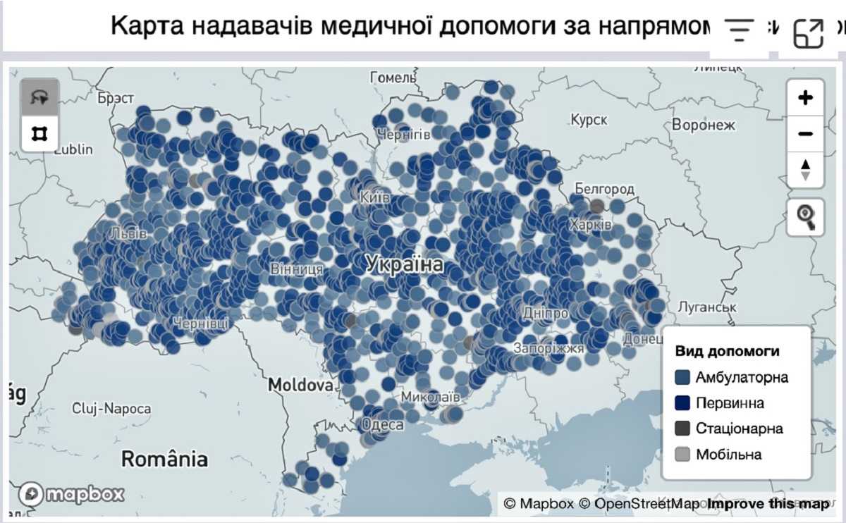 Презентували онлайн-мапу медзакладів, де можна отримати психологічну допомогу