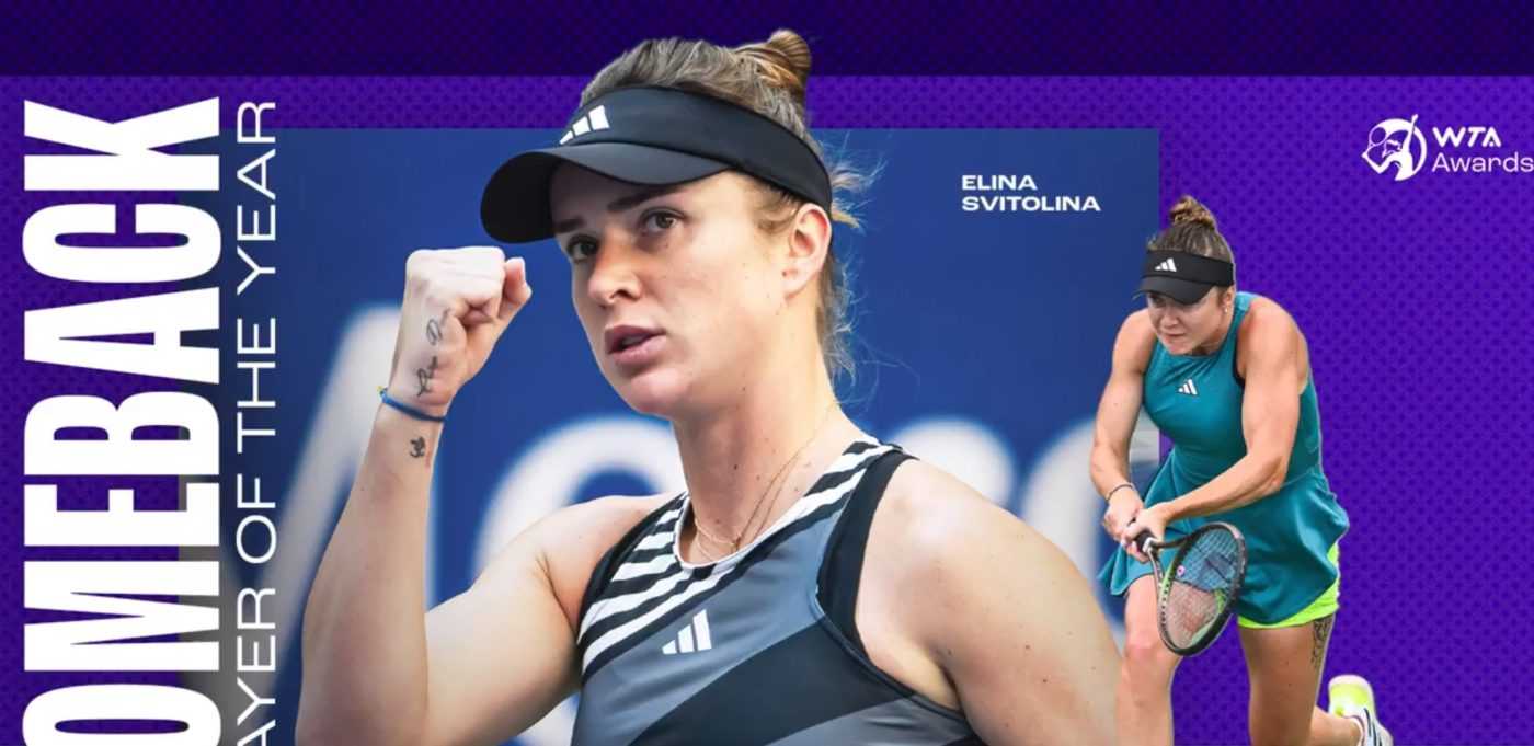 Еліна Світоліна стала «Поверненням року» Жіночої тенісної асоціації WTA