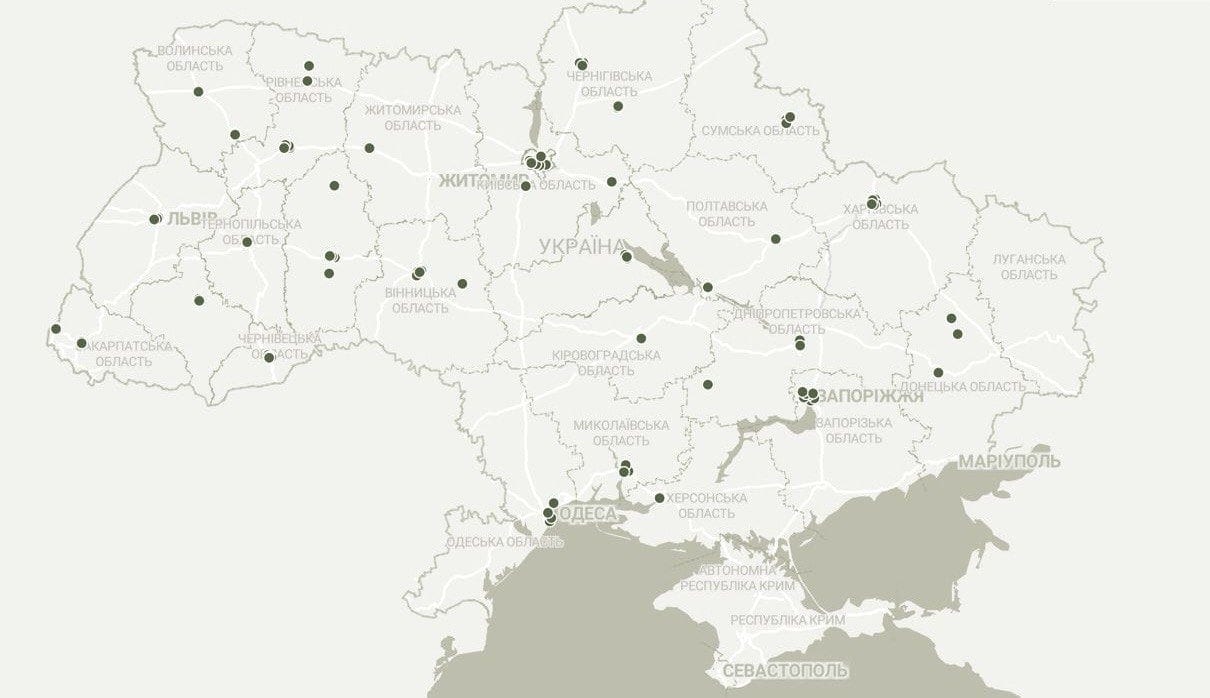 В Україні розробили мапу з вулицями, що названі на честь українських героїв