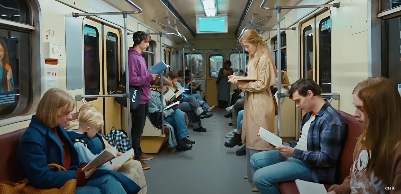 Киян закликають читати в метро: стартував флешмоб від книгарні «Сенс» (ВІДЕО)