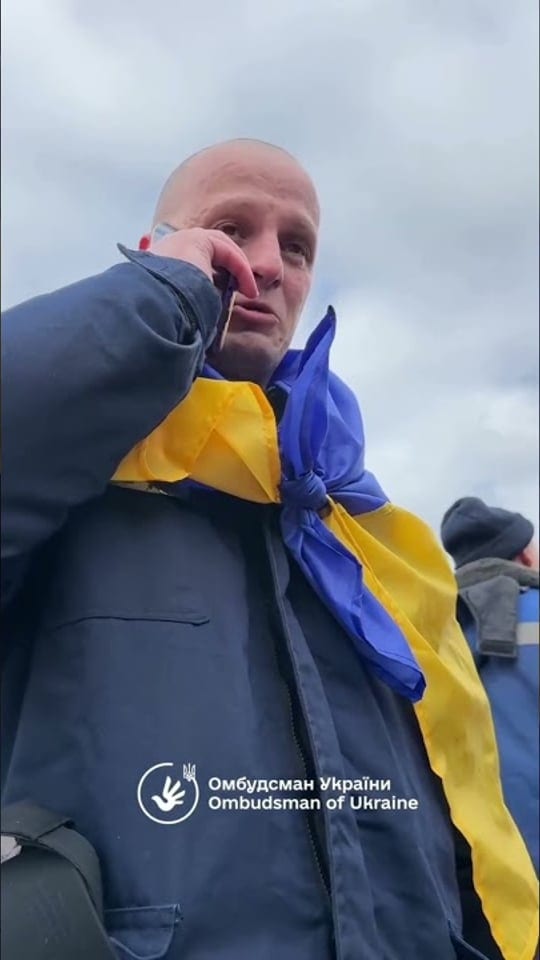 Емоції наших людей, які вперше за довгі місяці неволі ступили на рідну землю