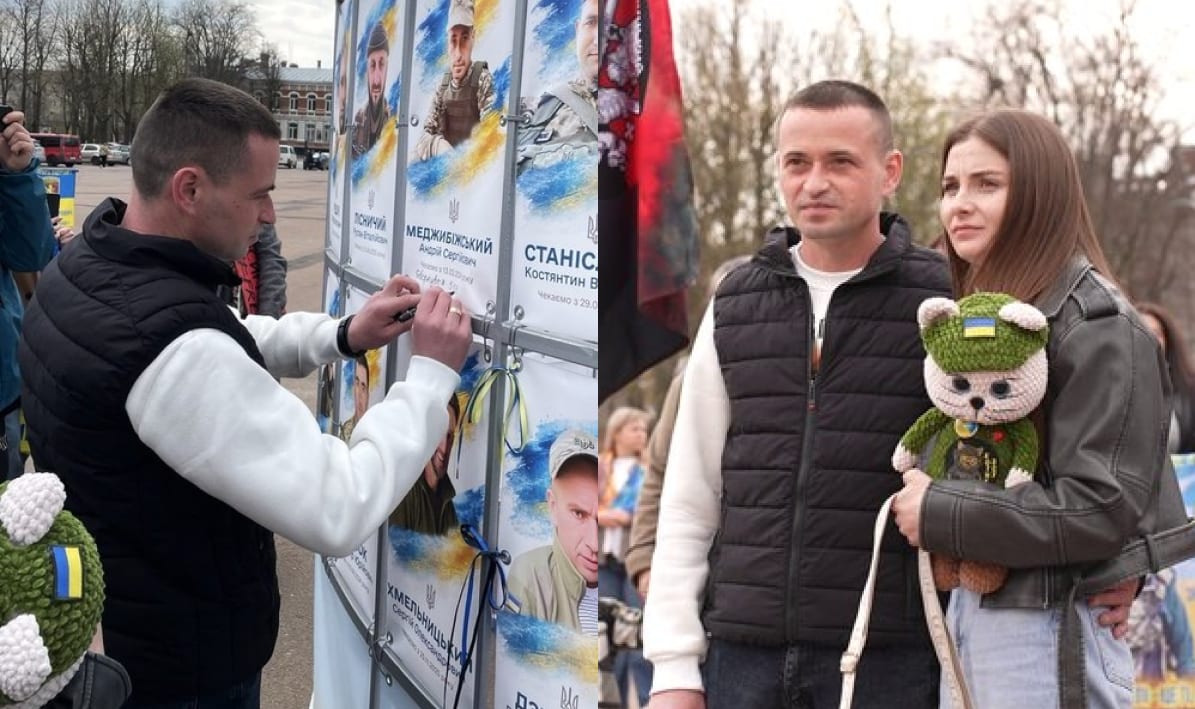 У Хмельницькому звільнений з полону воїн зняв свій портрет з Алеї Надії (ВІДЕО)