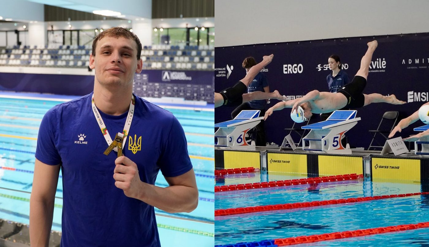 Плавець із Дніпра виборов одразу три золоті медалі на чемпіонаті у Литві