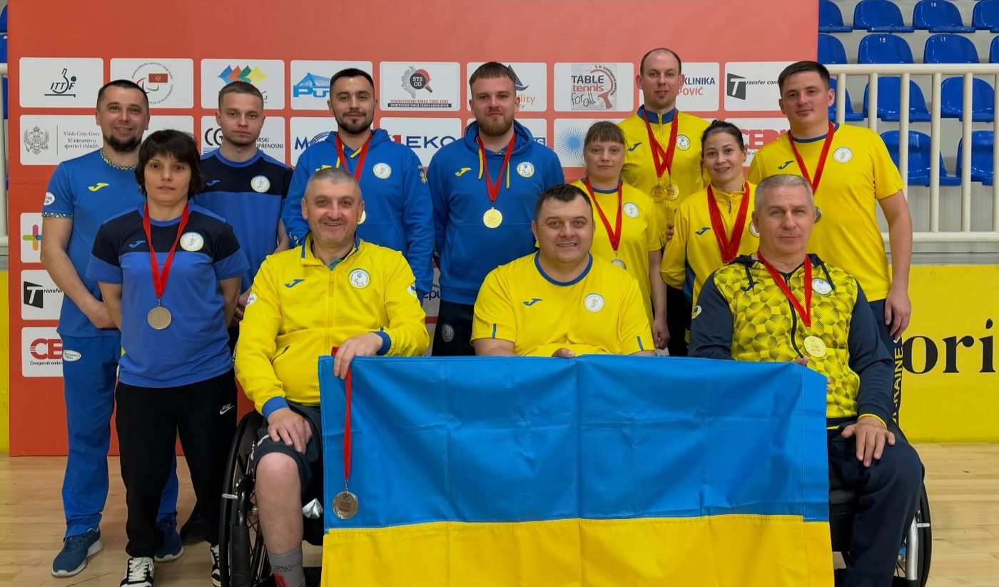 Обійшли 41 країну: збірна України виграла турнір з паранастільного тенісу в Чорногорії