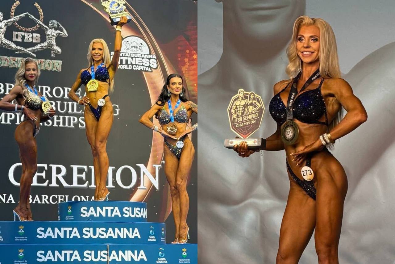 Українка стала дворазовою чемпіонкою Європи серед майстрів бодібілдингу