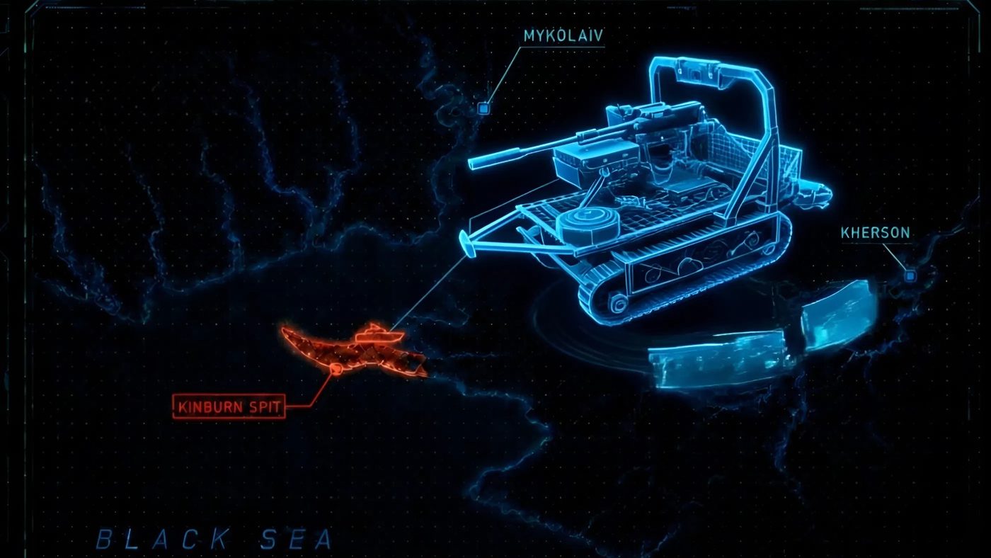 Український морський дрон уперше у світі десантував НРК на захоплений берег (ВІДЕО)
