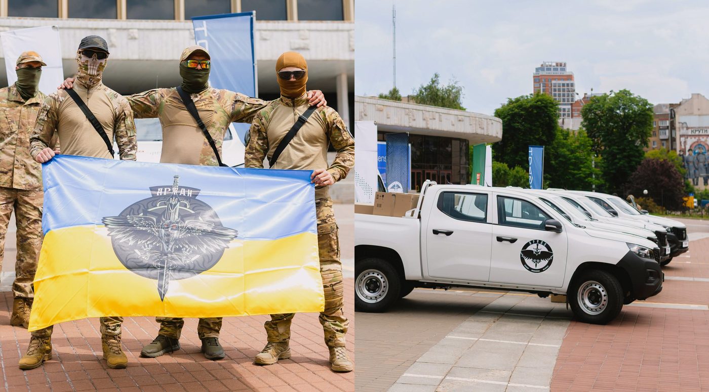 Хор «Гомін» передав воїнам ГУР 150 FPV-дронів і чотири пікапи