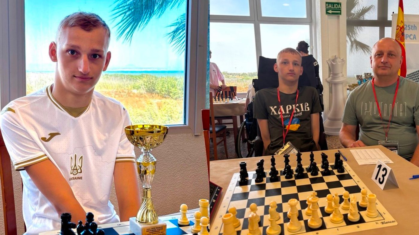 Грає в шахи пальцями ніг: 19-річний українець із ДЦП став чемпіоном світу