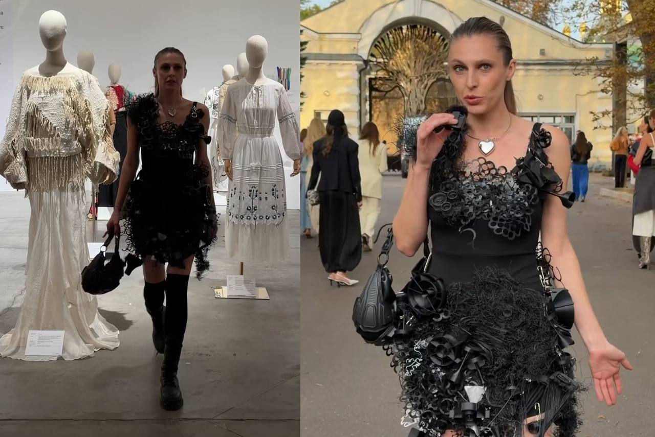 Українка створила сукню з деталей від дрона на Ukrainian Fashion Week, щоб закрити збір для війська