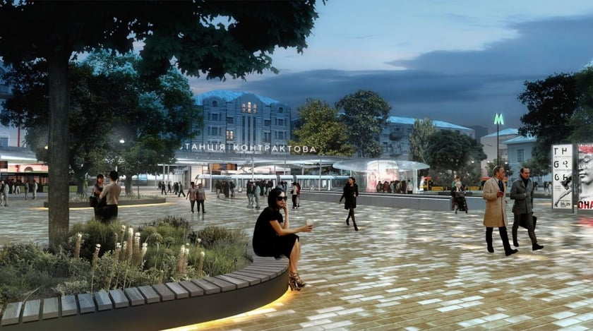 На Контрактовій площі відбудеться масштабна реконструкція зупинок та переходів