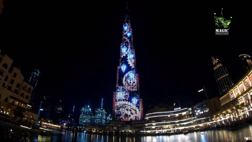 Українці створили 3D-шоу на найвищій будівлі світу (ВІДЕО)