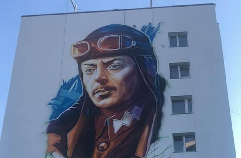 У Києві новий мурал присвятили пілоту Української галицької армії (ФОТО)