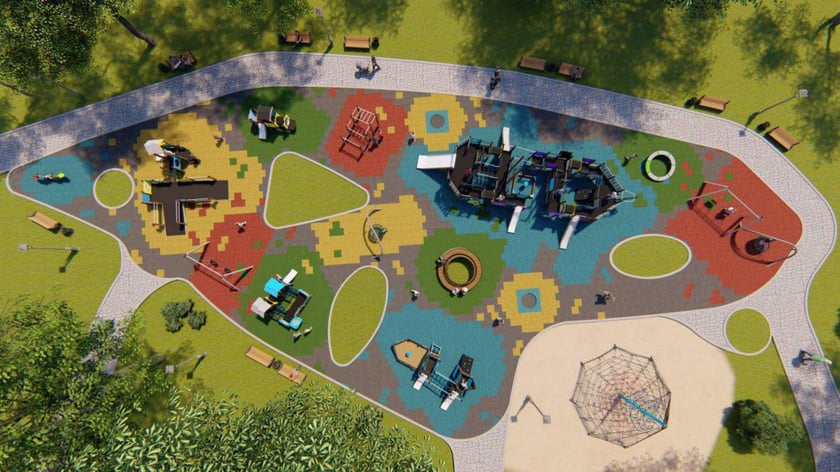 Як виглядає новий велетенський дитячий майданчик у Маріїнському парку Києва (ВІДЕО)