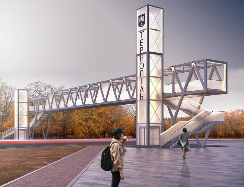 У Тернополі будують новий надземний перехід із LED-освітленням та ліфтами