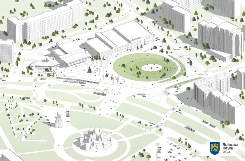 У Львові облаштують унікальний простір із фонтаном, амфітеатром та зеленими зонами