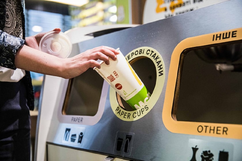 До кінця року у всіх ресторанах України McDonald’s запустить сортування відходів