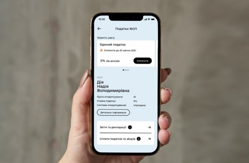 ФОПи зможуть платити податки і подавати звіти через «Дію»