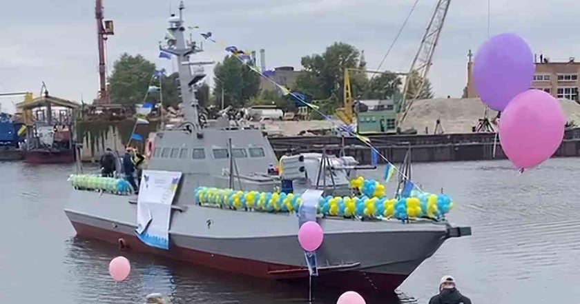 В Україні спустили на воду восьмий артилерійський катер (ВІДЕО)