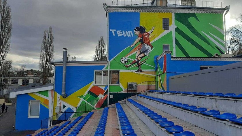 На київському стадіоні «Темп» з‘явився спортивний мурал (ФОТО)