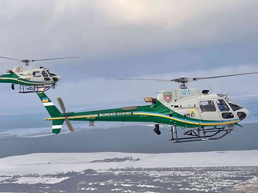 До України прибули три гелікоптери H125 для прикордонників (ФОТО, ВІДЕО)