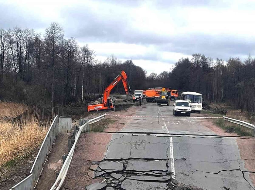 На трасі «Виступовичі – Житомир» зводять тимчасову переправу