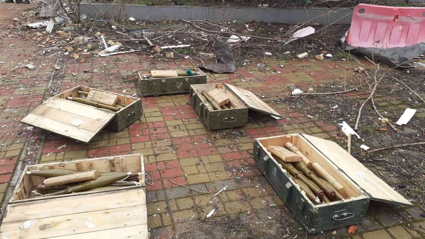 На Київщині знайшли сховище боєприпасів, які окупанти покинули під час відступу