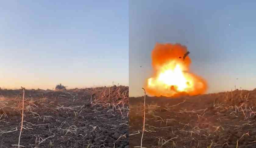 Українські десантники ефектно знищили російський танк (ВІДЕО)