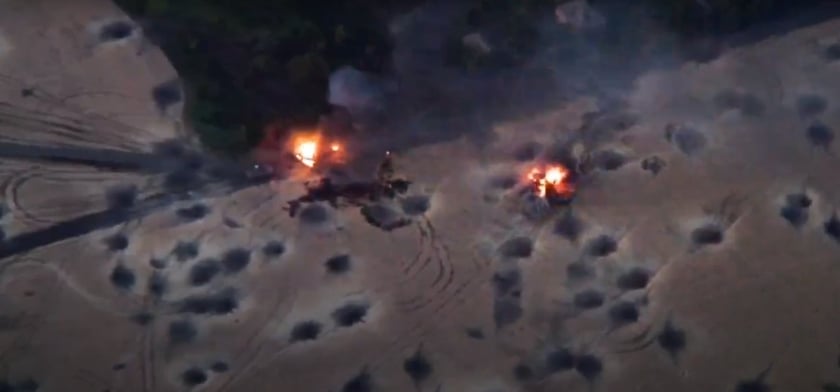 Воїни 95-ї бригади ДШВ знищили бронетехніку окупантів (ВІДЕО)