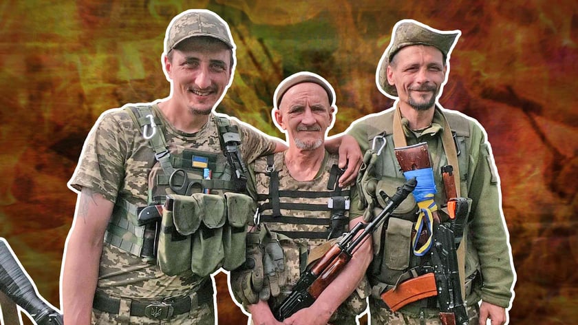 Якщо на фронт – то разом. Батько з двома синами воюють пліч-о-пліч у складі 68 бригади