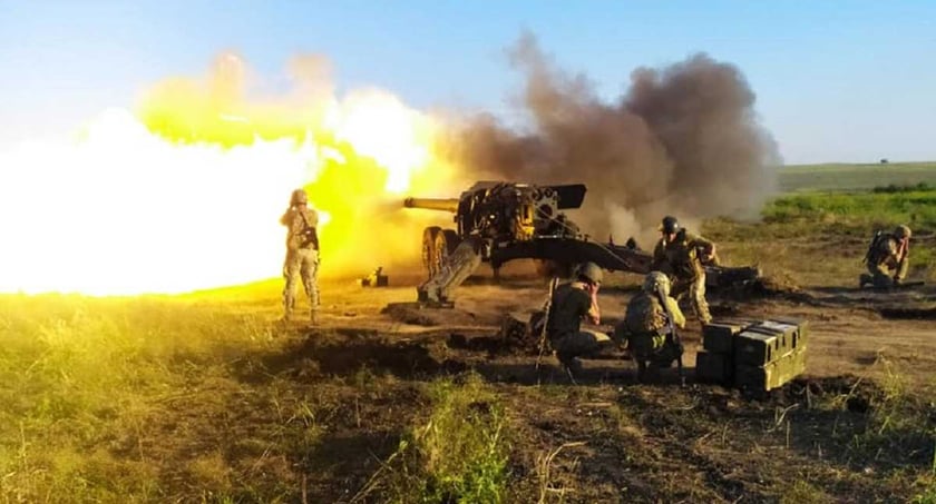 Бійці 40 бригади знищили ворожу артустановку Мста-С (ВІДЕО)