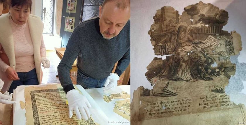 На Харківщині реставрують 300-річне Євангеліє, врятоване під час окупації Ізюма