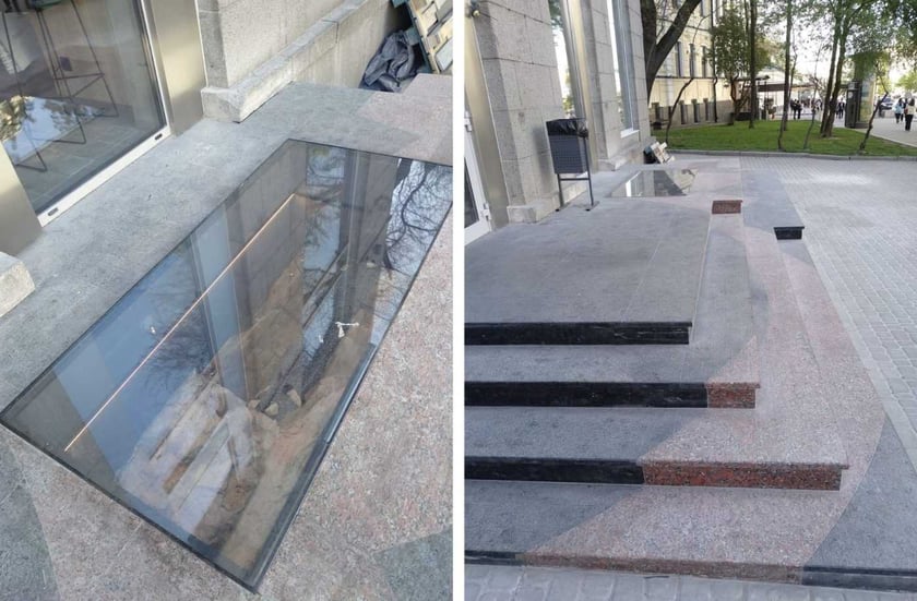 У Києві встановили зондаж під склом з муруванням 17-18 століть (ФОТО)