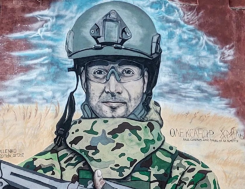 У Києві створили мурал на честь загиблого українського воїна, чемпіона України з хокею