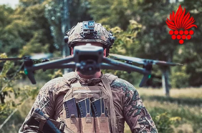 Підрозділ «Червона Калина» дроном знищив позицію та БМД росіян (ВІДЕО)