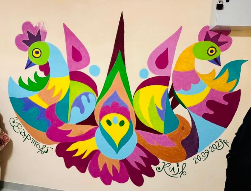 У Києві на Троєщині відкрили укриття, розписане Самчиківським розписом