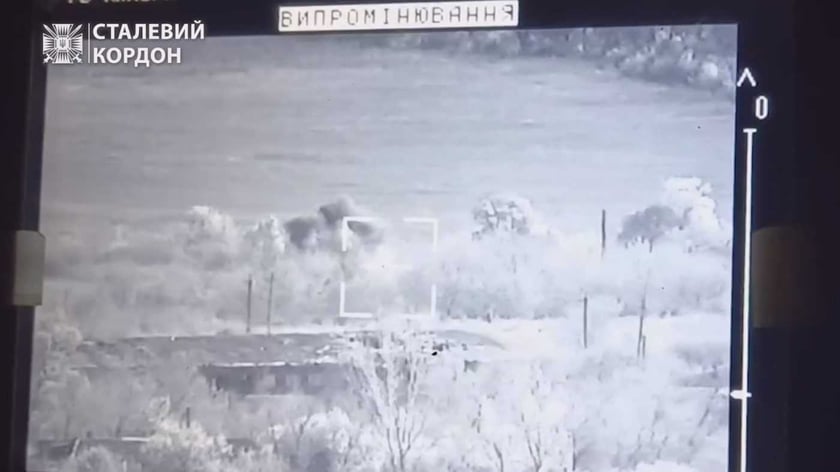 Прикордонники «відпрацювали» по колоні росіян, які тікали після невдалого штурму (ВІДЕО)