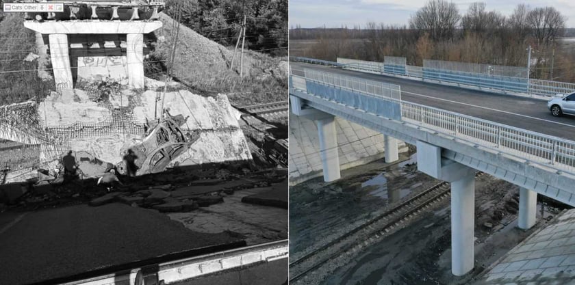 На Чернігівщині біля Ніжина відкрили рух відбудованим мостом