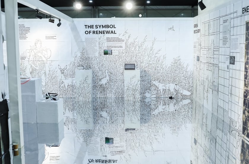 Україна презентувала найбільший павільйон на кліматичній конференції: стіни з насіння, що проросте