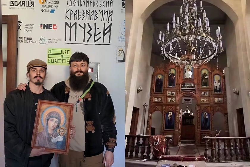 Військовий перед окупацією села на Донеччині врятував ікони з монастиря