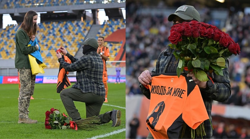 Разом пройшли «Азовсталь» і полон: захисник Маріуполя освідчився коханій перед матчем УПЛ